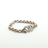 7.5" - Pre Owned - 9ct - Double Heart Belcher Bracelet - ( 16.60g )