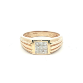 18k-0.5tcw-Gents Square Cut Diamond ring