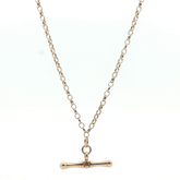 18" - Pre Owned - 9ct - T-Bar Belcher Chain - ( 7.93g ) - Goldbank Jewellers