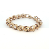 8" - Pre Owned - 9ct - Patterned Acorn Bracelet - ( 32.68g ) - Goldbank Jewellers