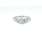 18K White gold trilogy ring 0.45ct centre (0.85tcw) - Goldbank Jewellers