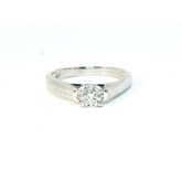 18ct White gold 0.35ct solitaire - Goldbank Jewellers