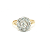 1.00ct Diamond Cluster Ring – 18ct Yellow Gold – G-H SI1 – Round Brilliant - Goldbank Jewellers