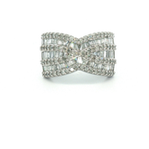 1.50ct Baguette Diamond Cluster Ring – 9ct White Gold – G-H I3 – GSI Certified - Goldbank Jewellers