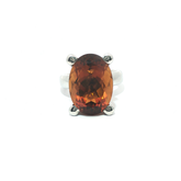 6ct Oval Citrine Ring – 18ct White Gold – VS Clarity – Statement Gemstone Ring - Goldbank Jewellers