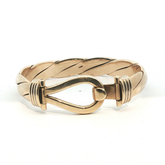 7.5" - Pre Owned - 9ct - Hook And Loop Bangle - ( 84.30g ) - Goldbank Jewellers