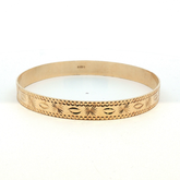 8" - Pre Owned - 9ct - Slave Bangle - ( 12.78g ) - Goldbank Jewellers