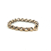 6.5" - Pre Owned - 9ct - Pink Stone Set Belcher Bracelet - ( 15.36g )