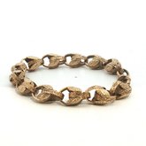 8" - Pre Owned - 9ct - Patterned Acorn Bracelet - ( 23.13g )