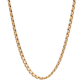 18" Pre-owned 9CT Gold Flat Curb Chain Necklace (21.43g) - Goldbank Jewellers