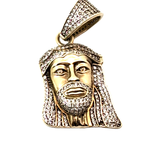 9CT Pre-owned Stone Set Jesus Pendant (8.1g)