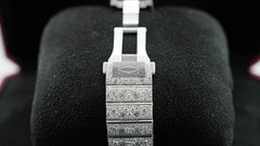 Pre Owned - Cartier Santos Buss Down - WSSA0018 - 2025 - 40mm - Fully Set With Lab Diamonds - Goldbank Jewellers