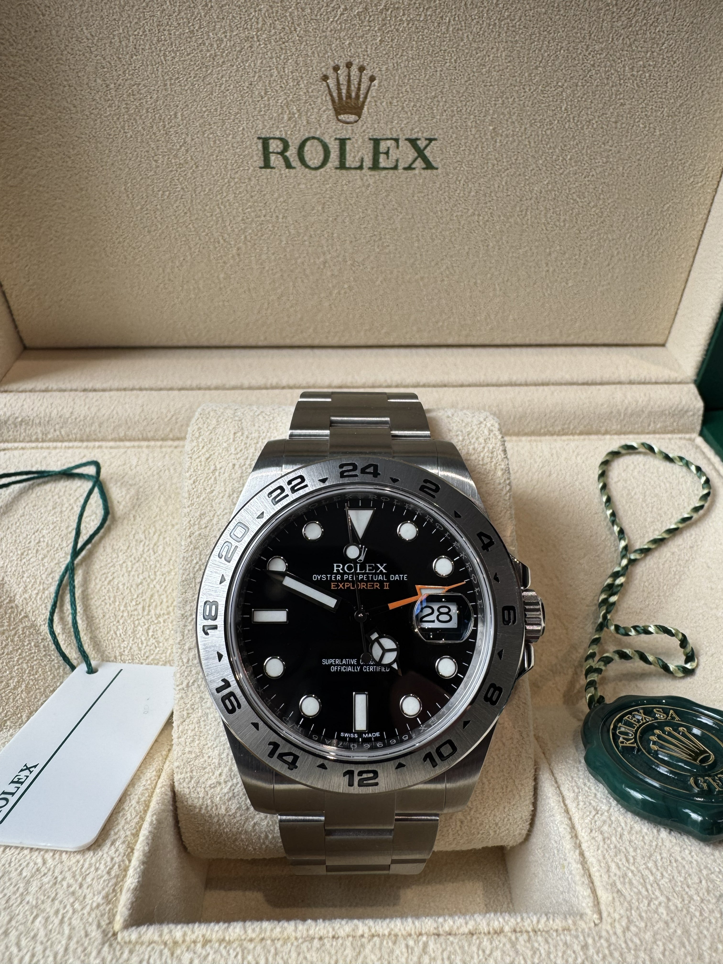 Pre Owned - Rolex Explorer II Black Dial - 216570 - 2017 - 42mm - Box And Papers - Goldbank Jewellers