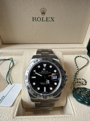 Pre Owned - Rolex Explorer II Black Dial - 216570 - 2017 - 42mm - Box And Papers - Goldbank Jewellers
