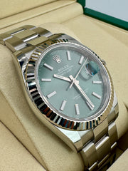 Pre Owned - Rolex Datejust 41 – Mint Green Dial – 126334 (2026 ) - 41mm - Full Set