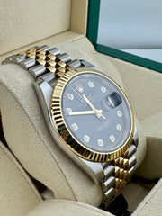 Pre Owned - Rolex Datejust - 126333 - Black Factory Diamond Dial - 2020 - Full Set - Goldbank Jewellers