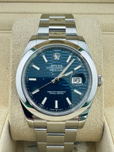 Pre Owned - Rolex Datejust Blue Motif Dial - 41mm - 126300 - 2023 - Full Set