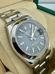 Pre Owned - Rolex Datejust Blue Motif Dial - 41mm - 126300 - 2023 - Full Set