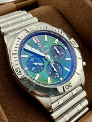 Pre Owned - Breitling Chronomat Green Dial - 2021 - 44mm - AB0134 - Full Set