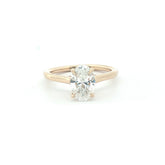 18ct Oval Diamond Solitaire 1CT Taper Shoulders (LAB-GROWN) VS1 E/F 18CT