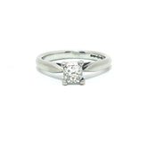 GIA- Platinum Diamond Solitaire 0.72ct VVS1 E Square modified brilliant - Goldbank Jewellers