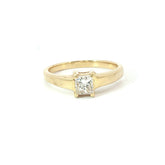 18ct Yellow Gold Princess-Cut Diamond Solitaire Ring – 0.30ct