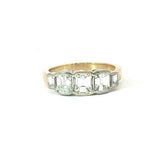 Pre-Owned 18ct Yellow Gold Five-Stone Asscher Cut Diamond Ring – 2.25ct