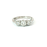 18ct White Gold Diamond Trilogy Ring – 0.80ct