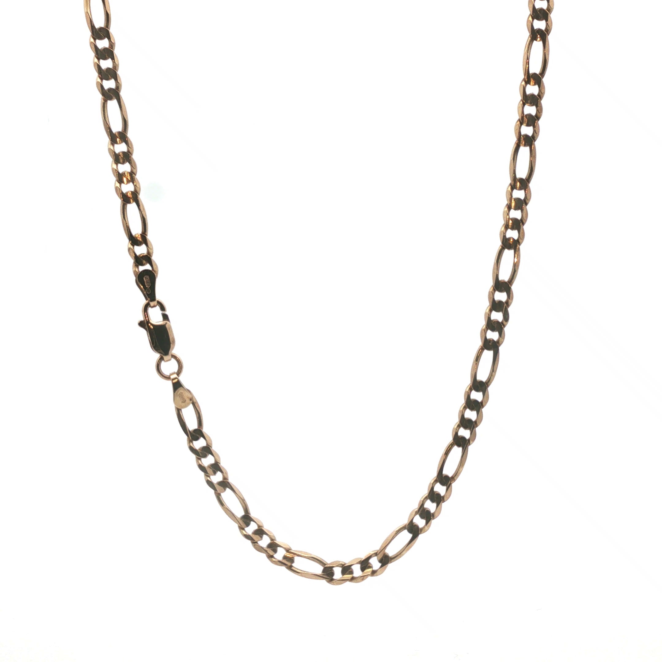 9ct - Pre owned - Figaro chain - 18.5" - (9.53g) - Goldbank Jewellers