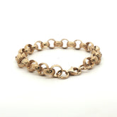 9ct - Pre owned - Belcher bracelet - 8" - ( 19.02g) - 8mm
