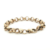 9ct - Pre owned - Belcher bracelet - 8.5" - (20.51g) - 7mm