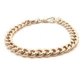 9ct - Pre owned - curb bracelet - 8" - (36.62g) - 7mm
