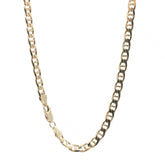 Silver 925/Gold plated - New - Mariner chain - 26" - ( 33.98g) - 6mm
