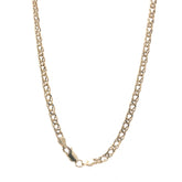 Silver 925/9ct plate - New - Double link curb chain - 30" - ( 22.30g) - 4.5mm