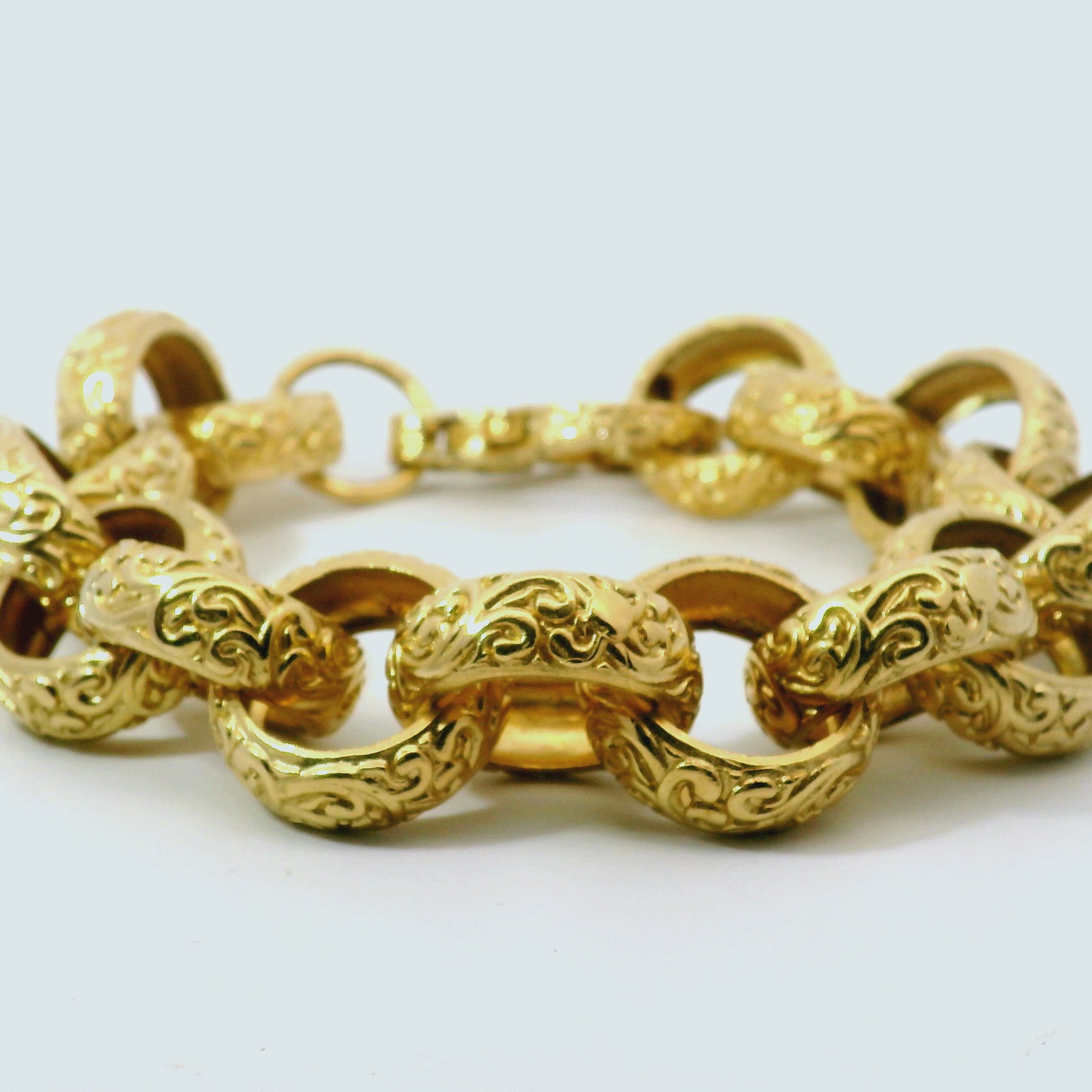 10" Pre-owned 9CT Belcher Bracelet (72.1g)