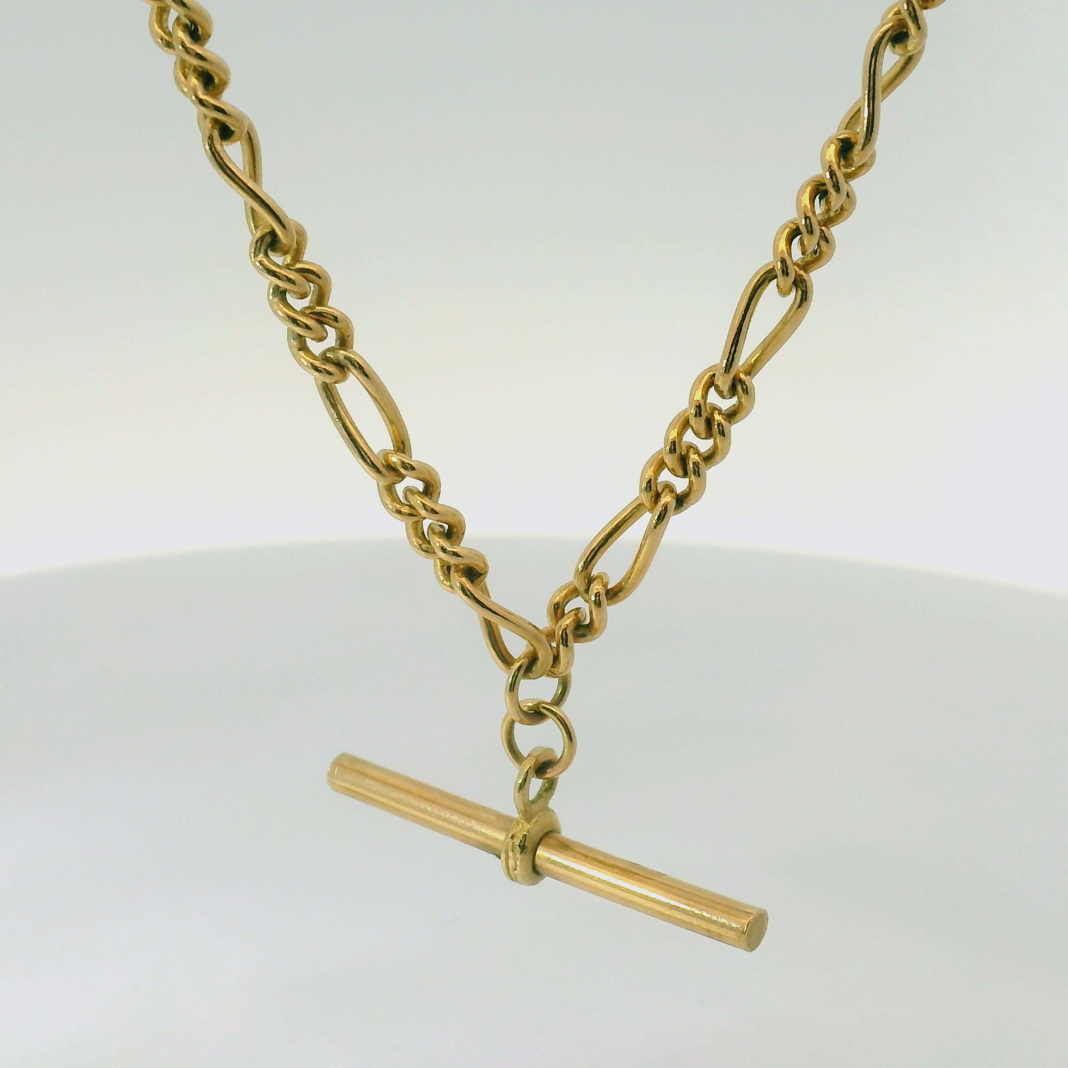 18" Pre-owned 9CT Figaro T-Bar Chain (17.3g)