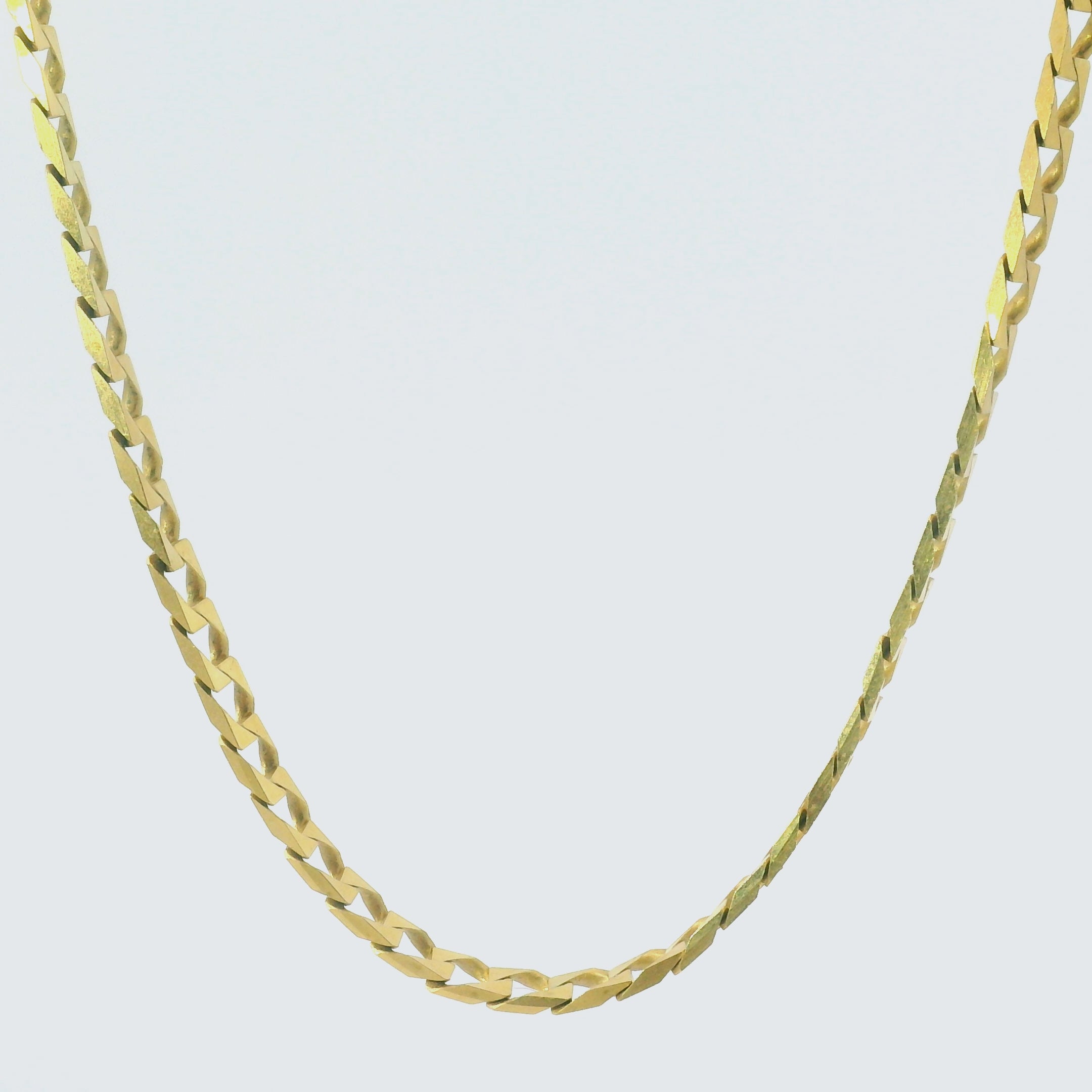 18" Pre-owned 9CT Flat Curb Necklace (10.8g)
