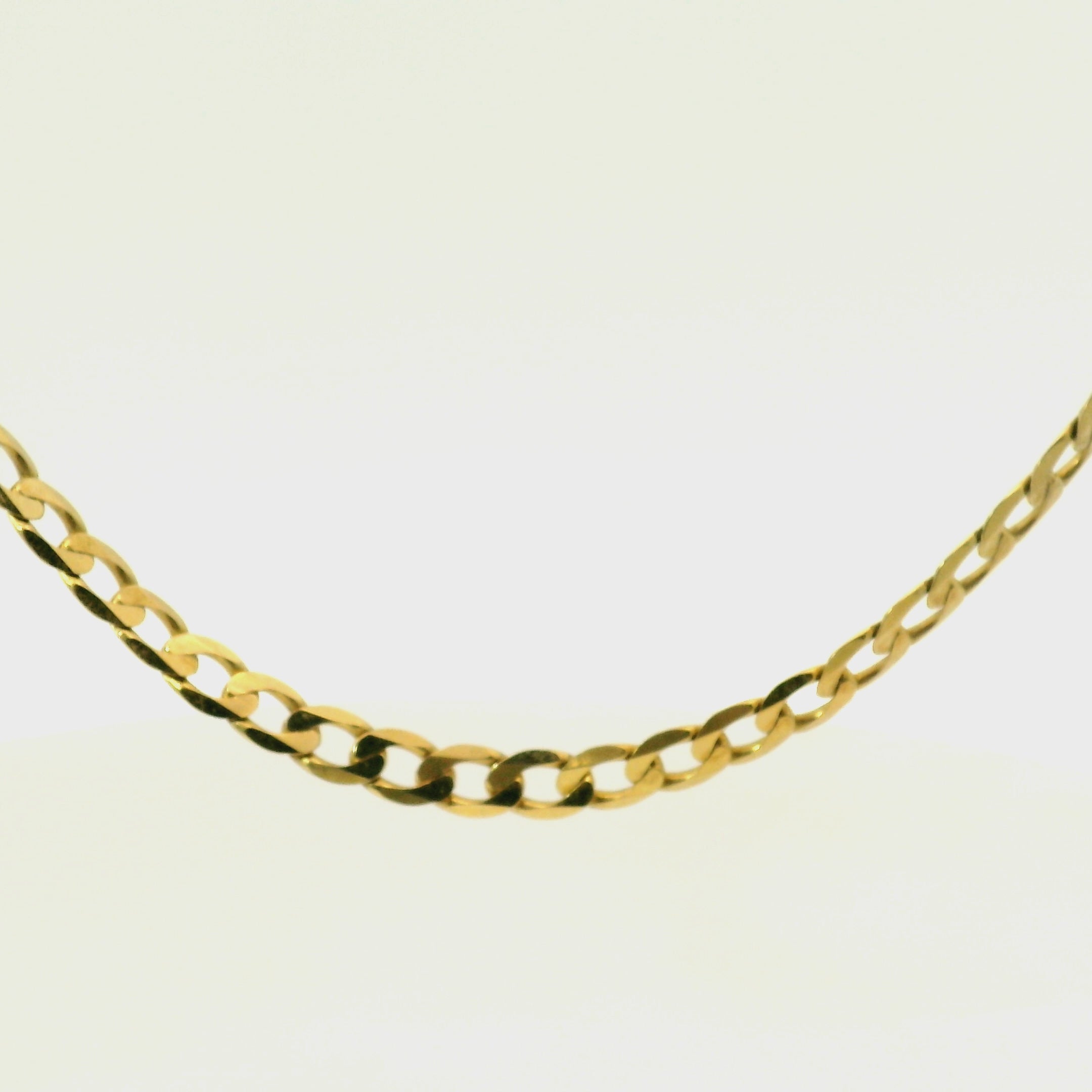 20" Pre-owned 9CT Flat Curb Chain Necklace (16g)