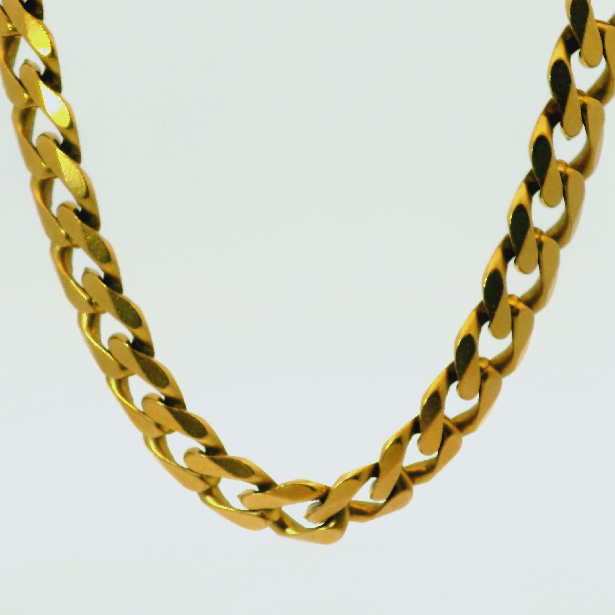 20" Pre-owned 9CT Flat Curb Necklace (102.5g)