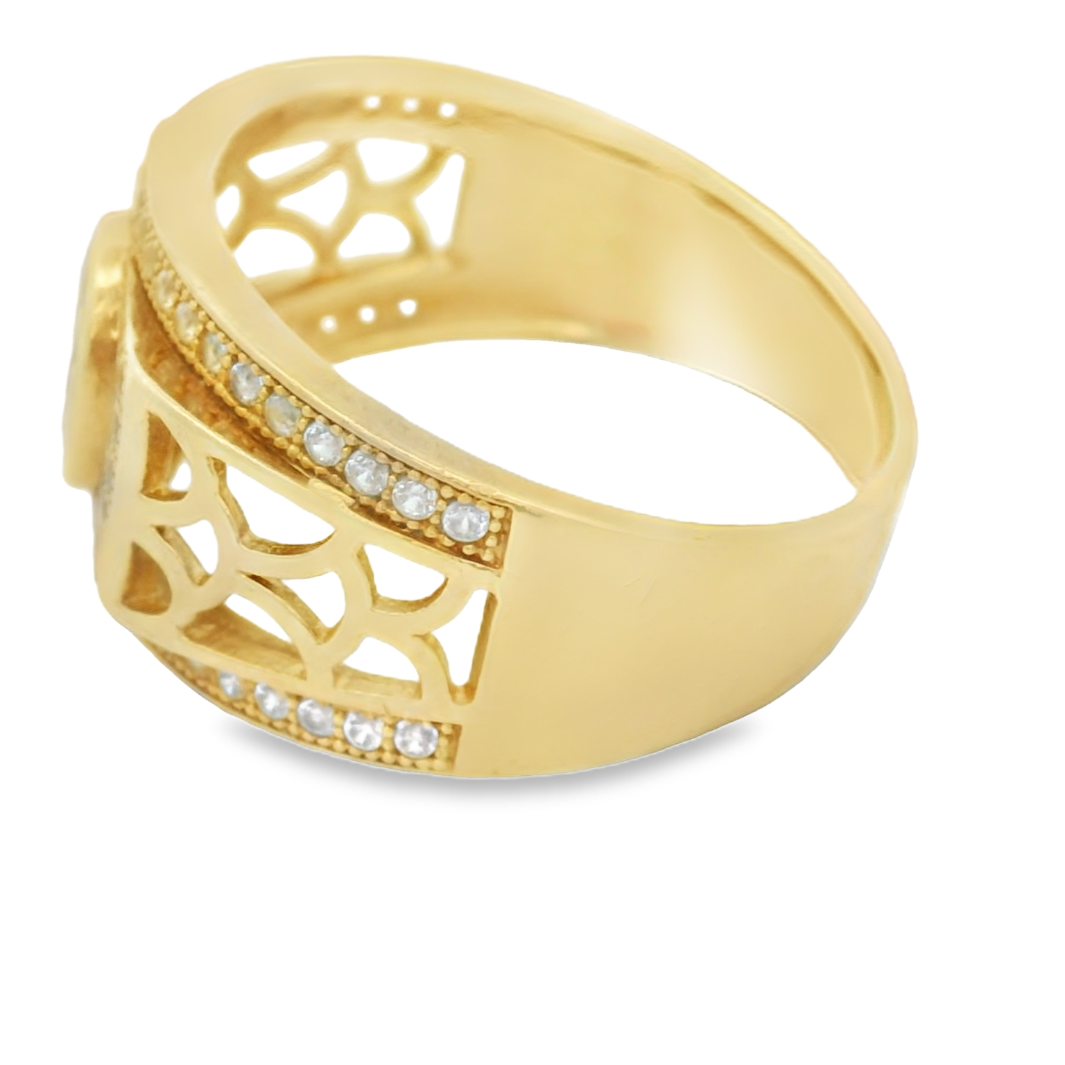 9CT Men's Gold Ring with CZ - Goldbank Jewellers