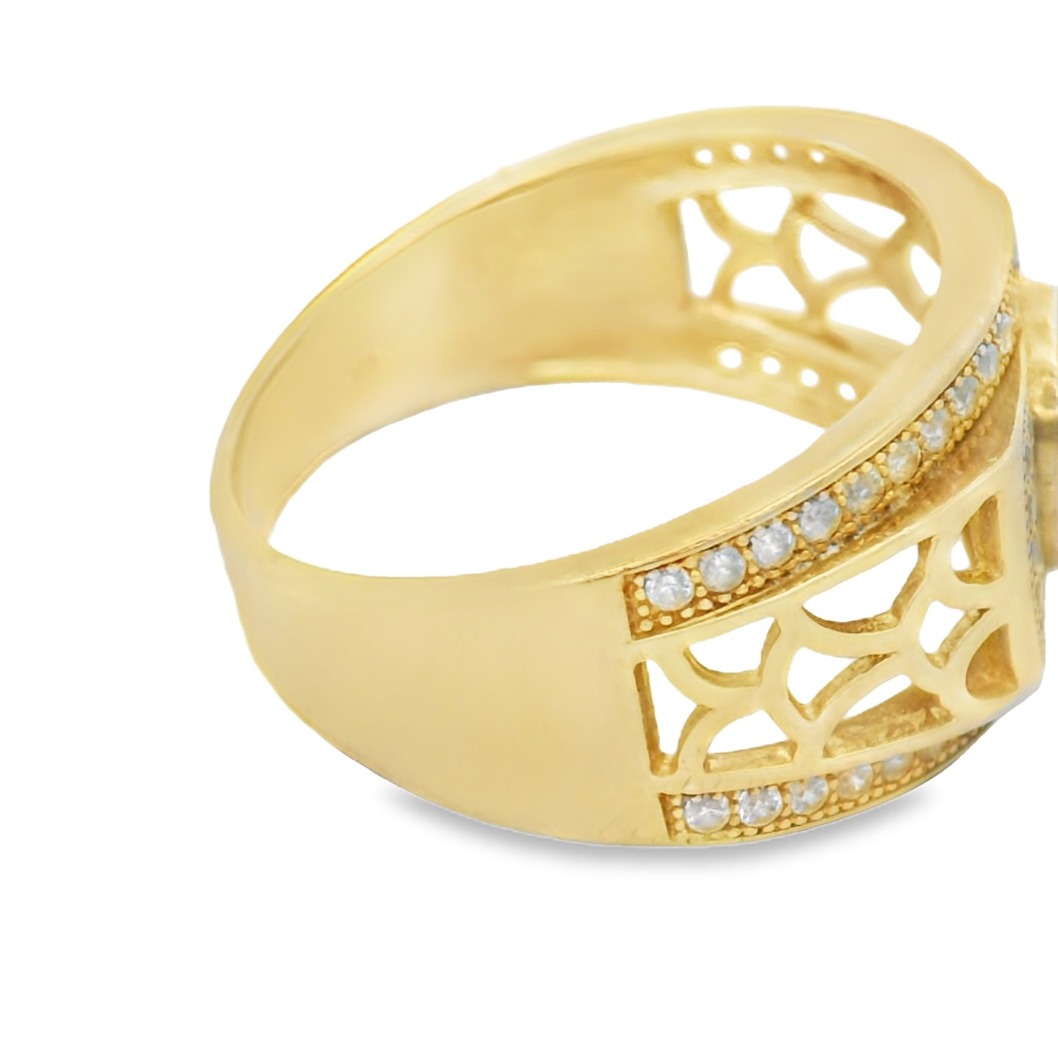 9CT Men's Gold Ring with CZ - Goldbank Jewellers