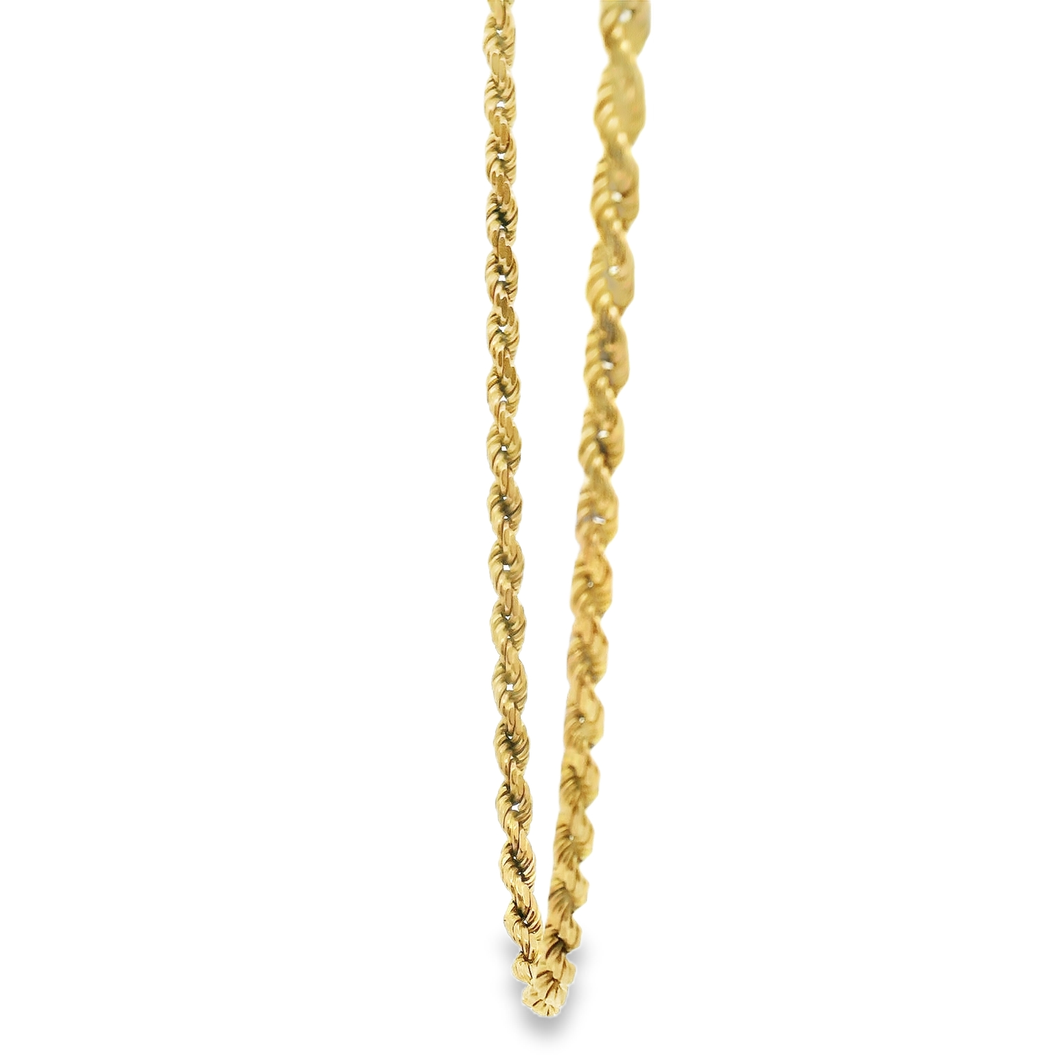 16" Pre-owned 9CT Gold Rope Chain Necklace (12.34g) - Goldbank Jewellers