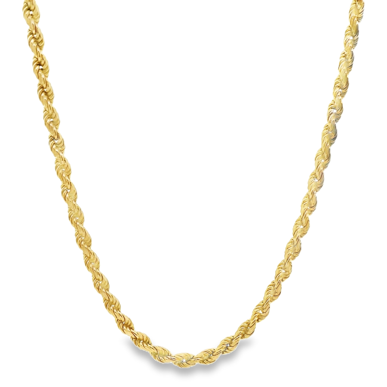 16" Pre-owned 9CT Gold Rope Chain Necklace (12.34g) - Goldbank Jewellers