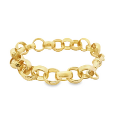 8.5" New 9CT Gold Belcher Bracelet (22.7g)