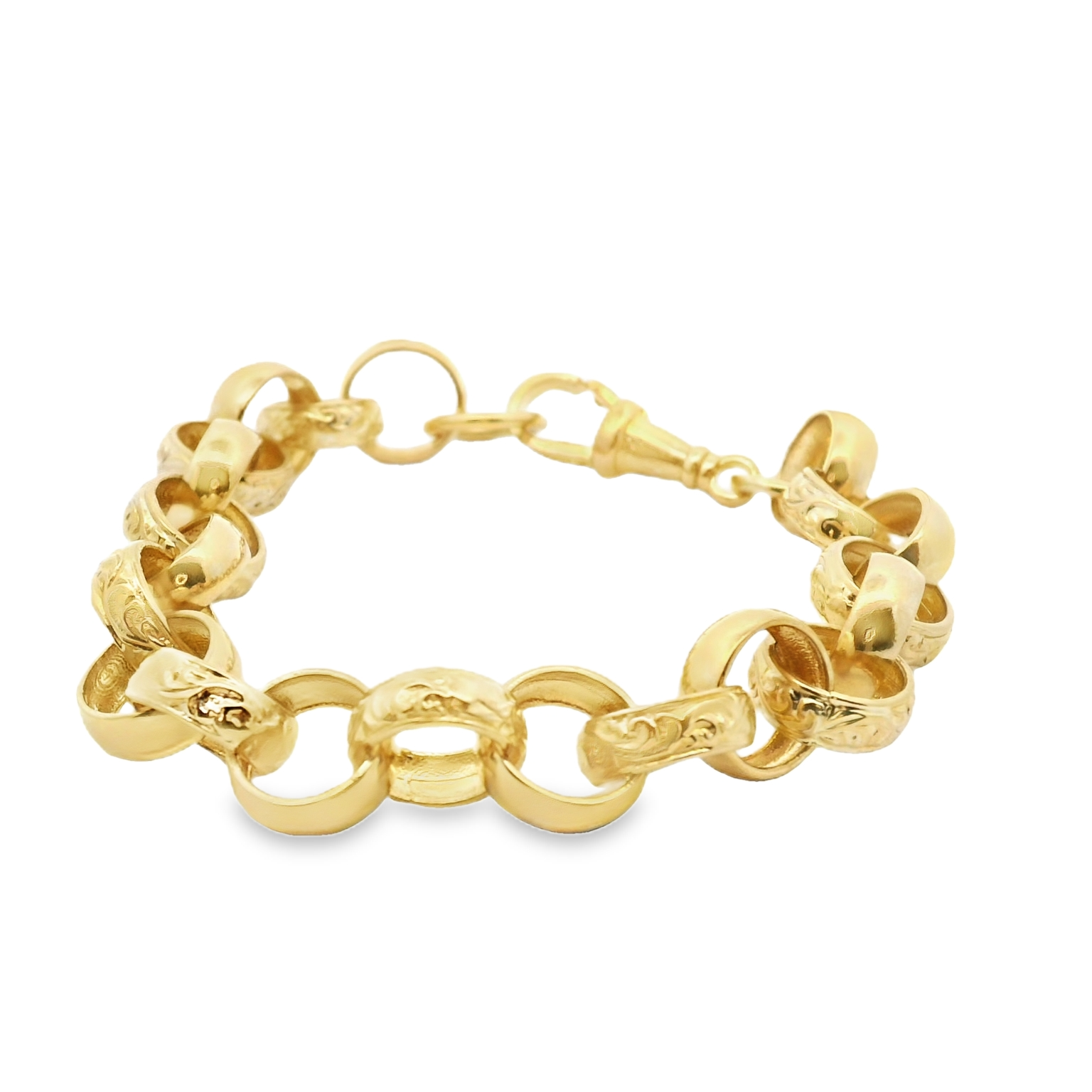 8.5" New 9CT Gold Belcher Bracelet (22.7g)