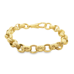 9.5" Pre-owned 9CT Gold Belcher Bracelet (34.1g)