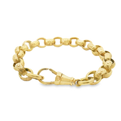 9.5" Pre-owned 9CT Gold Belcher Bracelet (34.1g)