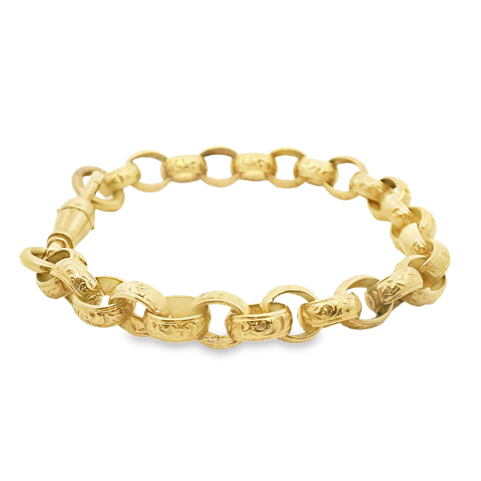 9.5" Pre-owned 9CT Gold Belcher Bracelet (34.1g)