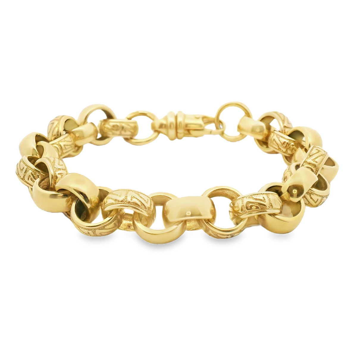 8.5" Pre-owned 9CT Gold Belcher Bracelet (31g)