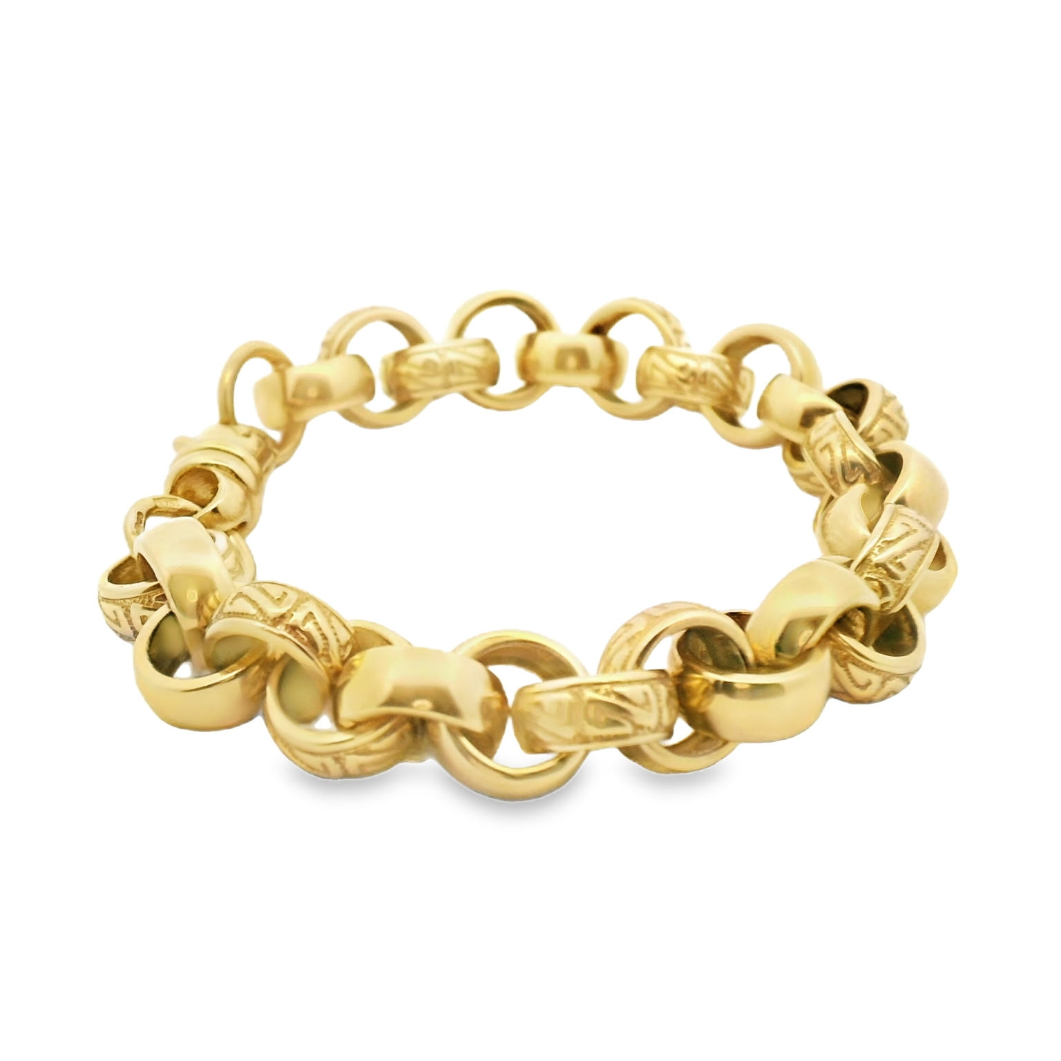 8.5" Pre-owned 9CT Gold Belcher Bracelet (31g)